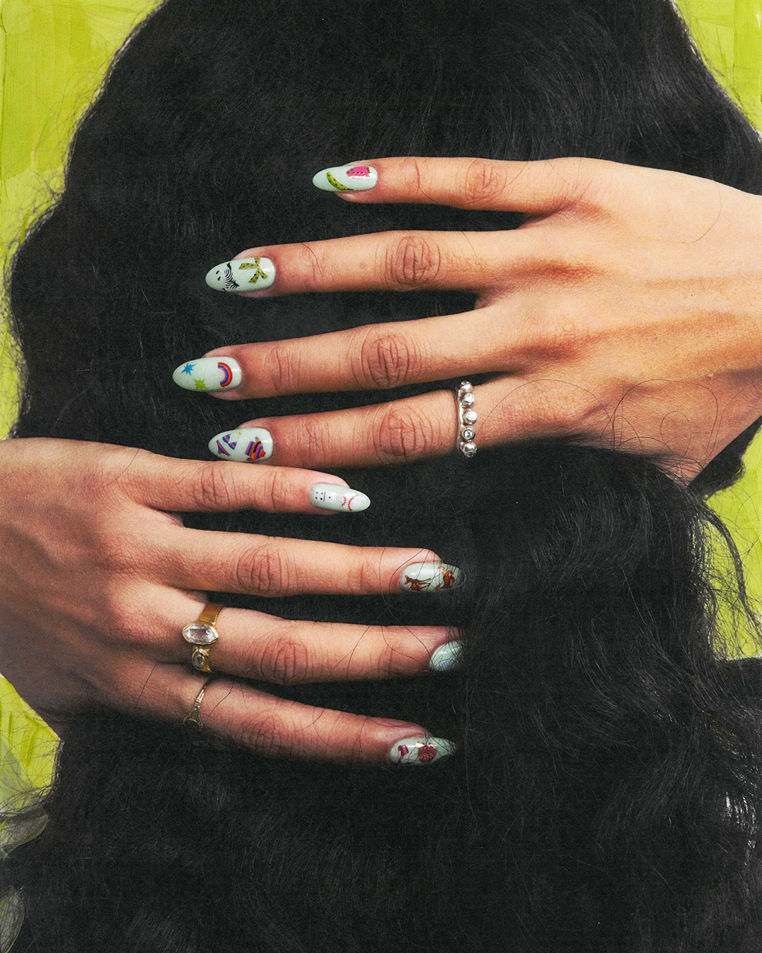 Dots and Stripes Nail Art Stickers