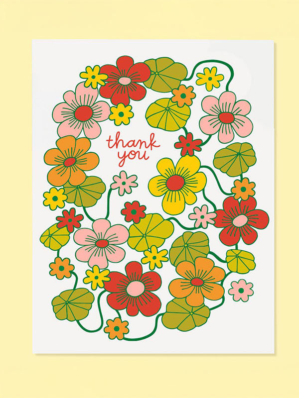 Nasturtium Thank You Card