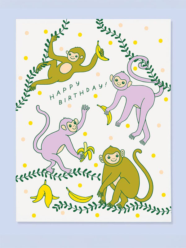 Monkey Birthday Card