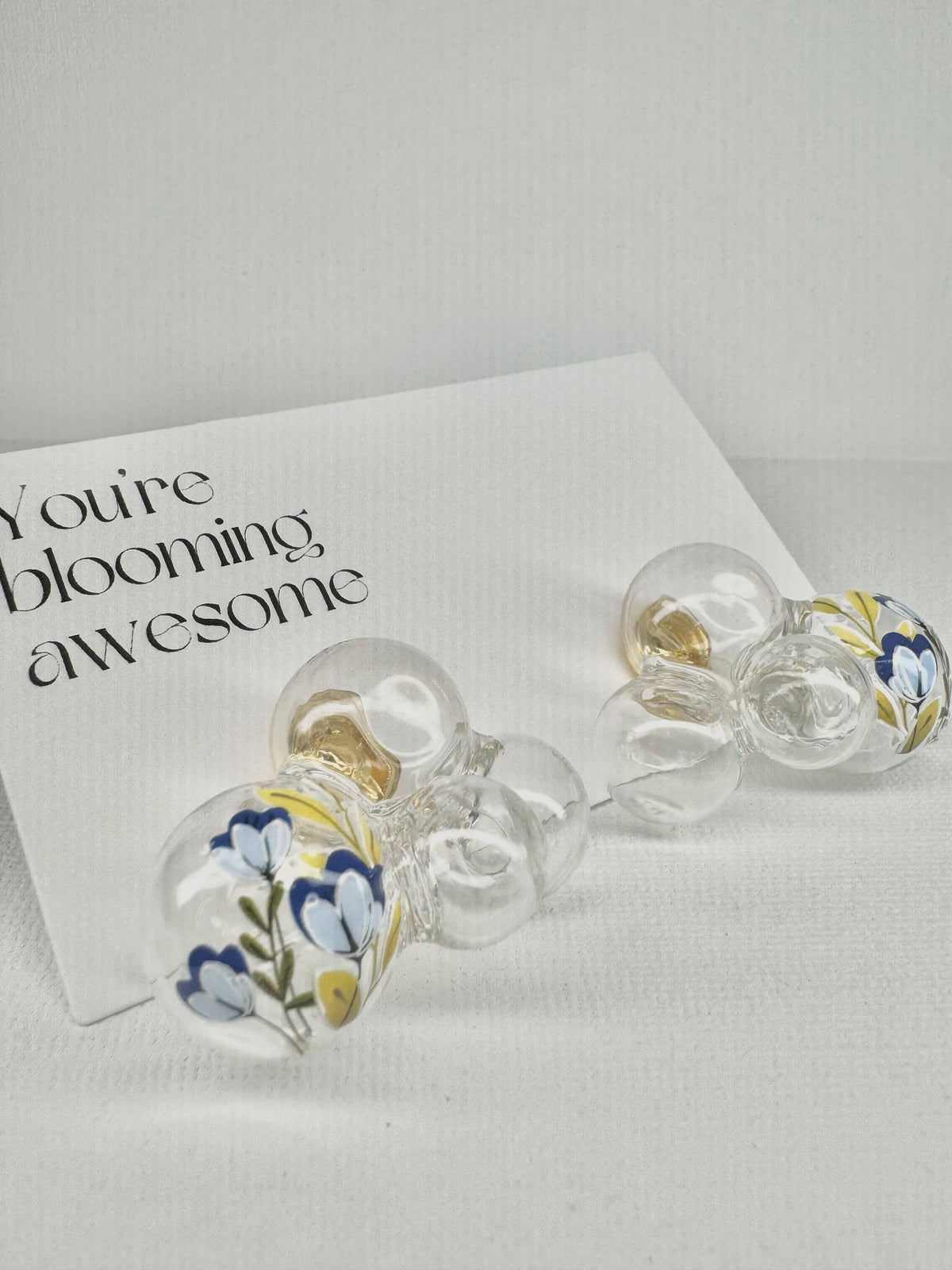 Blooming Bubble Earrings: Blue Lapis Tulips