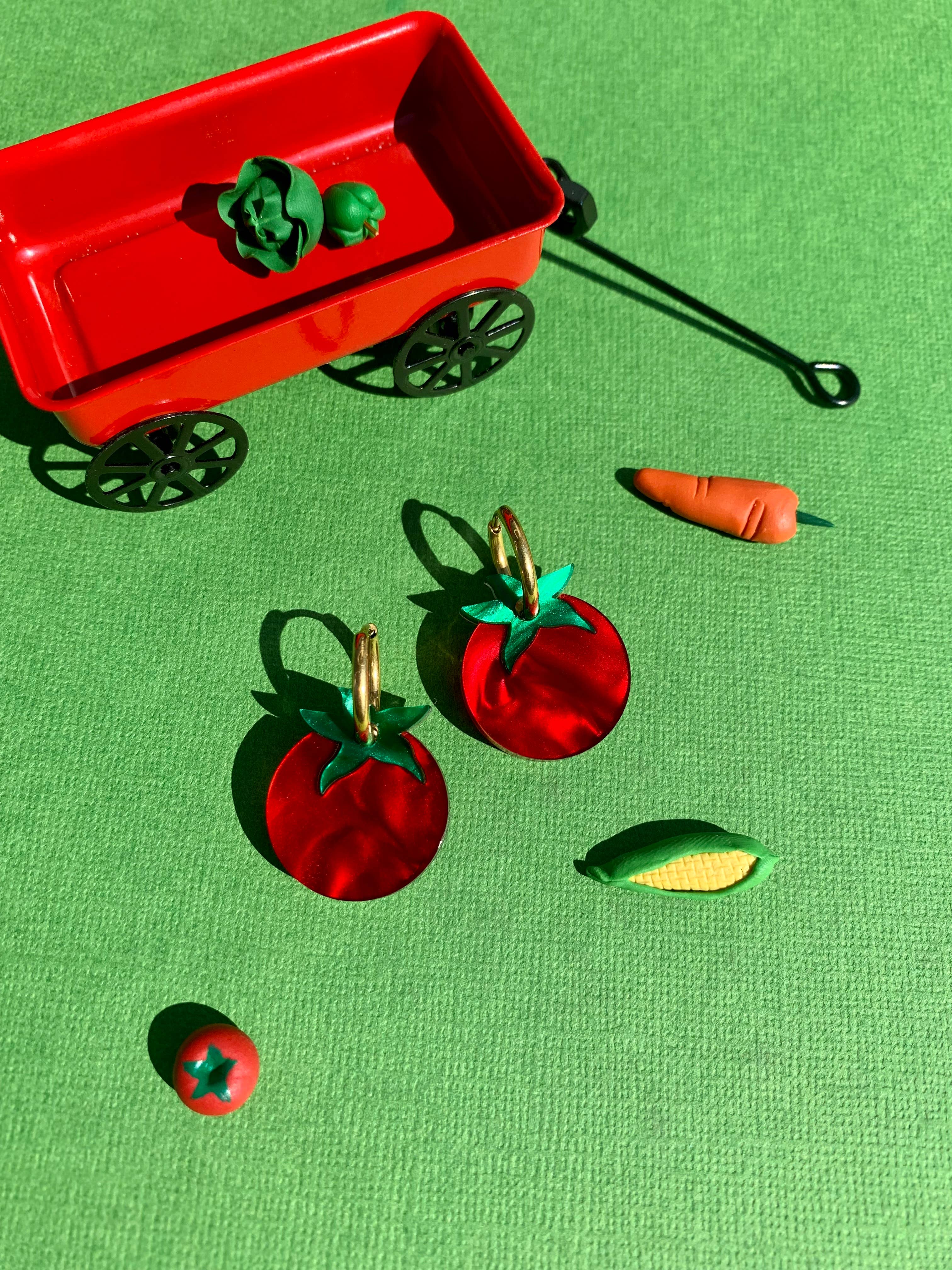 Tiny Tomato Earrings