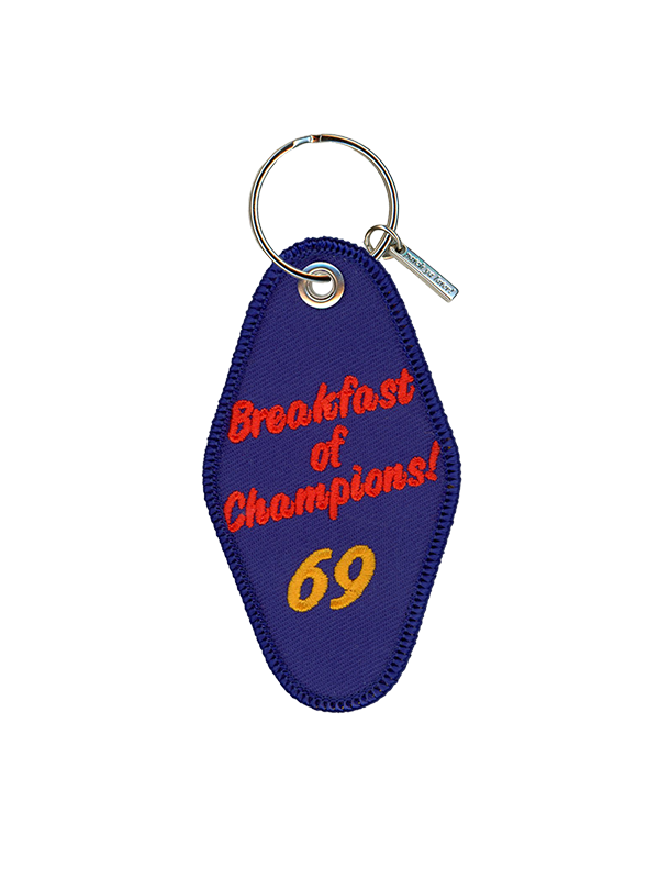 Embroidered Keychain: Breakfast of Champions