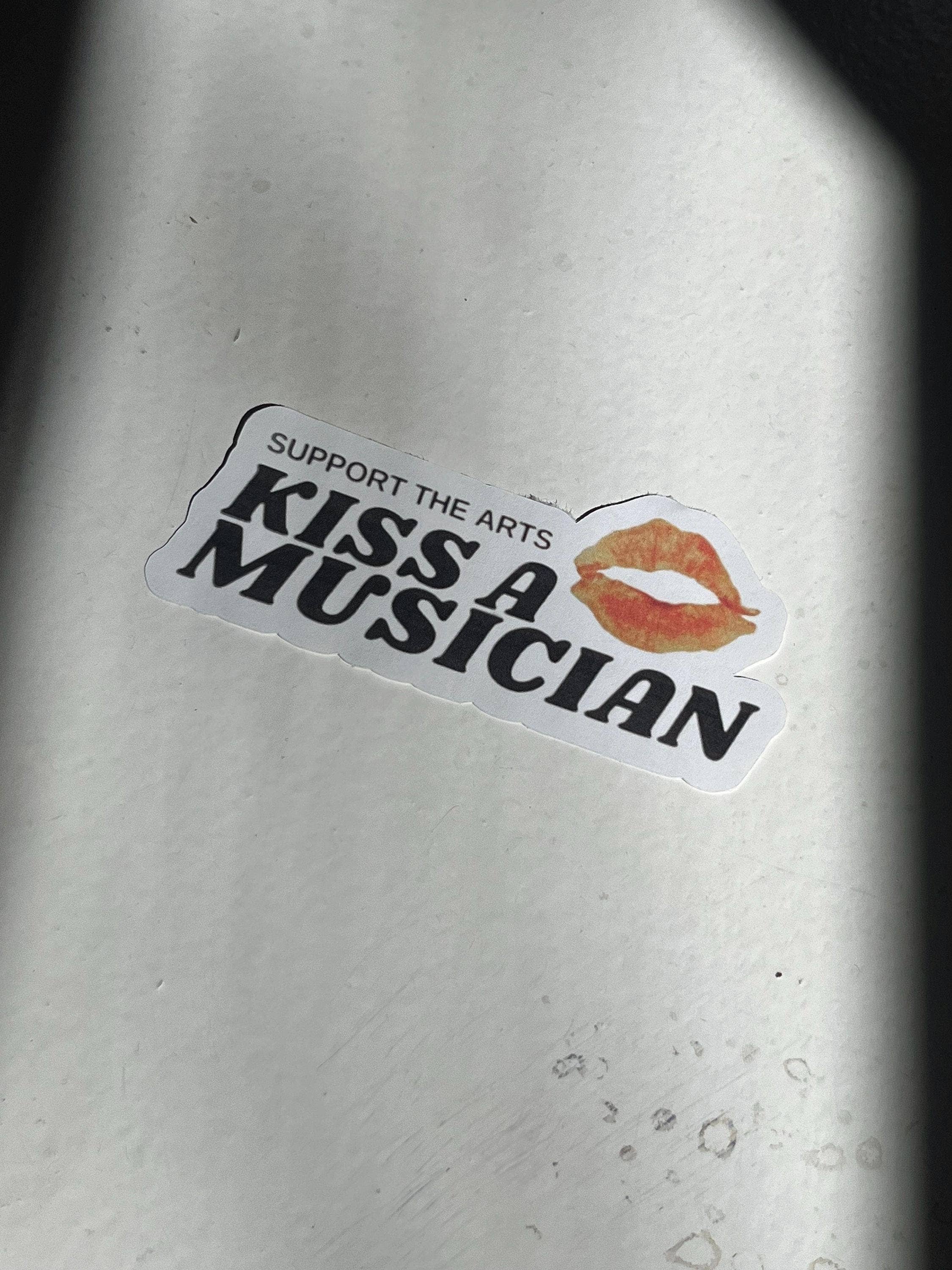 Kiss a Musician Sticker