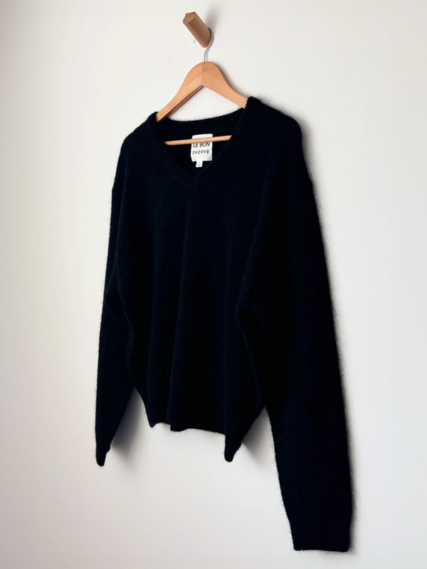 James Mohair Sweater: Black