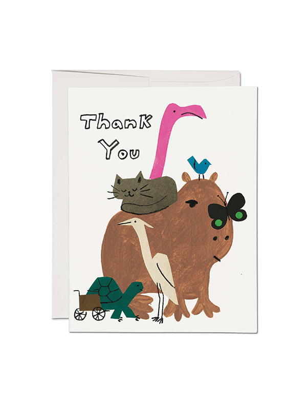 Capybara Friend Card