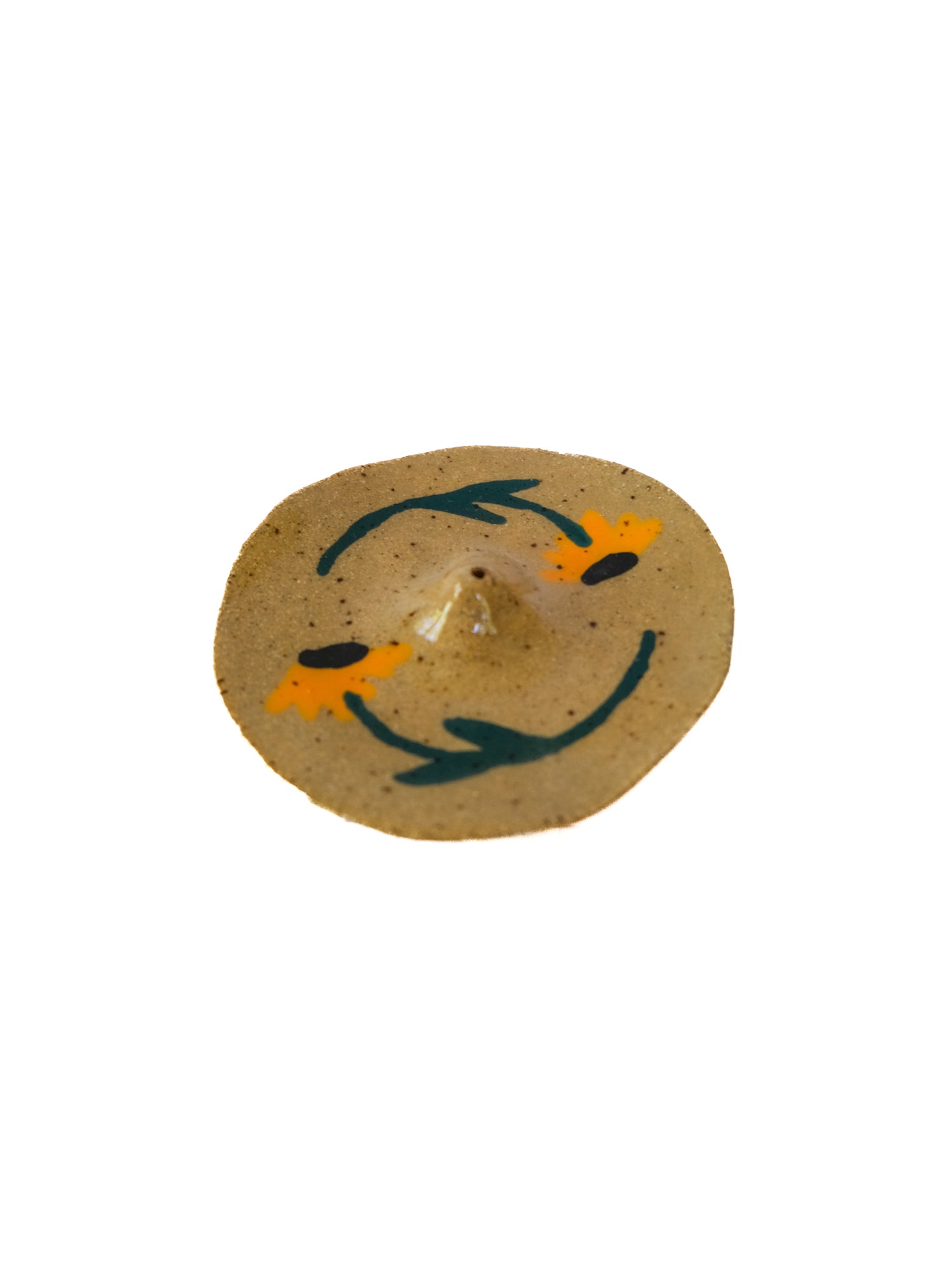 Ceramic Incense Holder: Sunflower