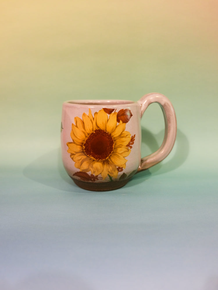 Mug: Sunflower (Sky Blue)