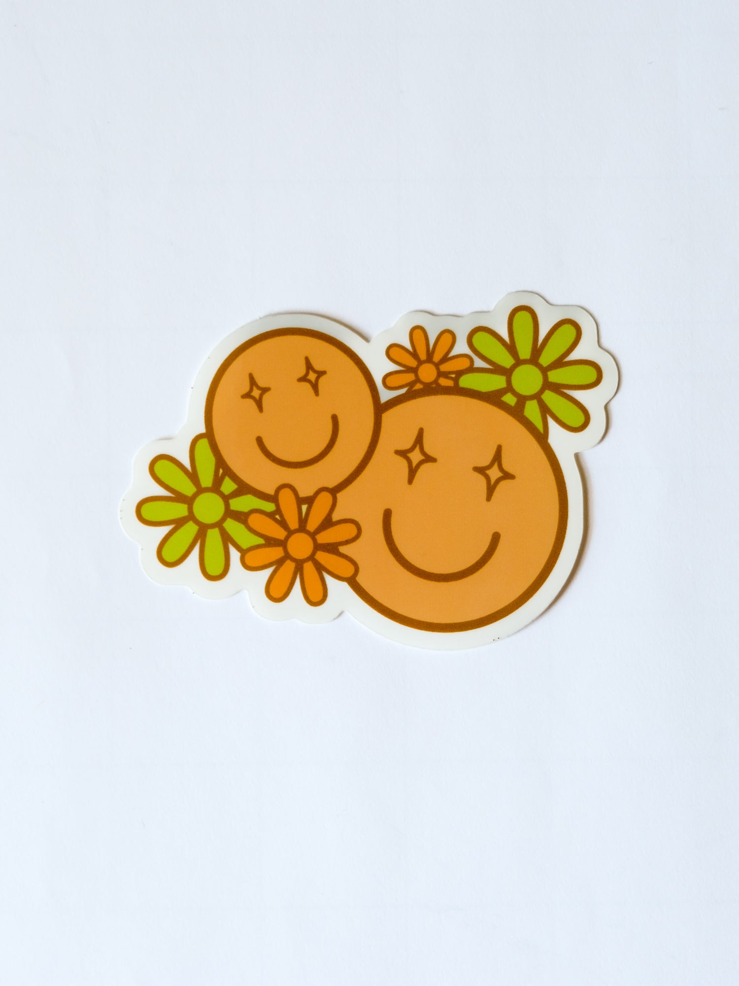 EOU Happy Daze Sticker: Peach/Green