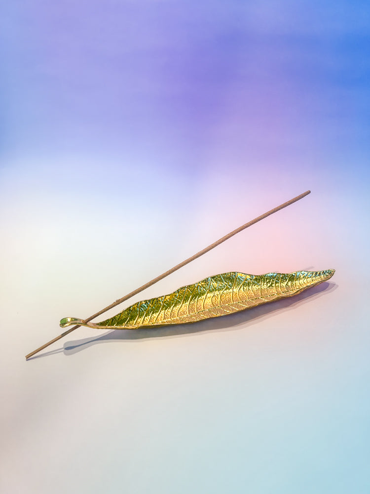 Incense Holder: Golden Leaf