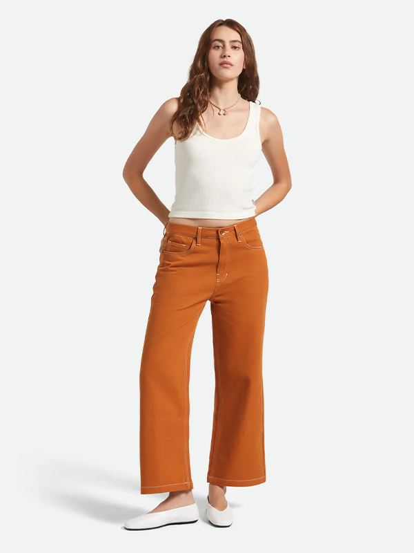 Margo Cropped 5-Pocket Pant: Rustic Caramel