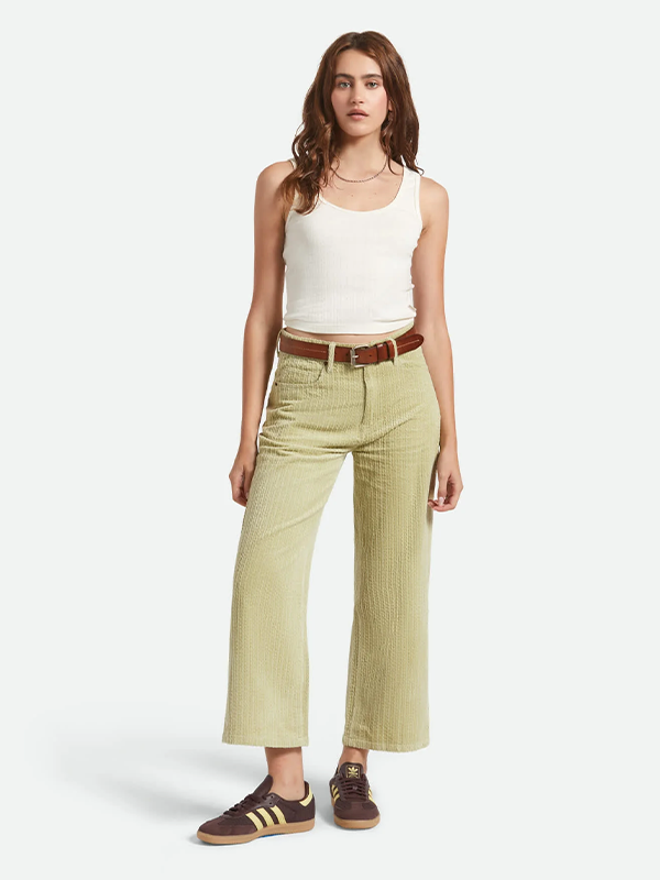 Margo Cropped 5-Pocket Pant: Elm (FINAL SALE)