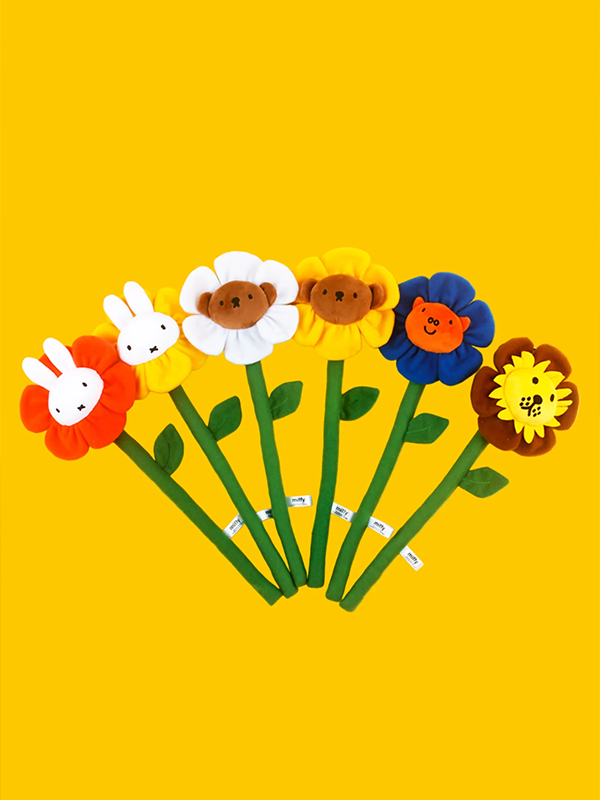Miffy Endless Fabric Flower: Bear/White (FINAL SALE)
