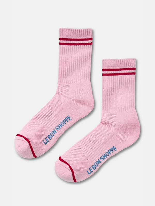Boyfriend Socks: Amour Pink