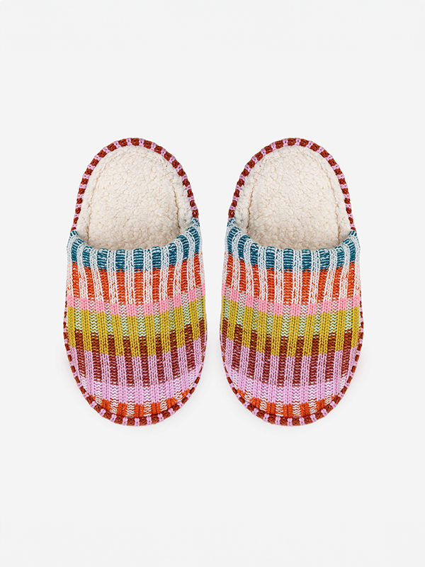 Mosaic Slide Slippers: Rust Lilac