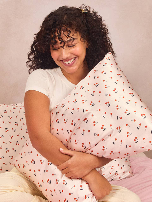 Satin Pillowcase: Cherry Print