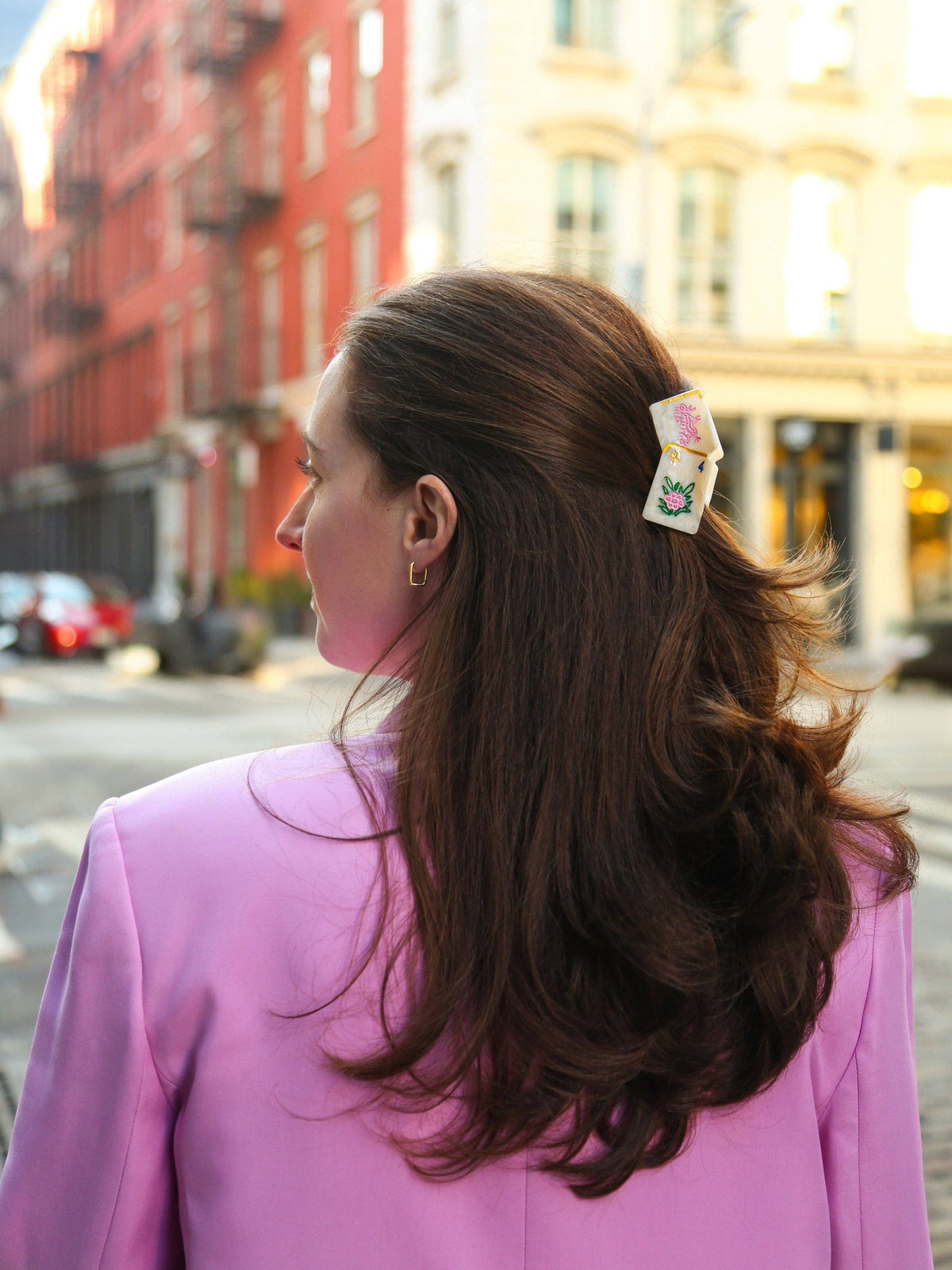 Mini Flower Mahjong Hair Claw