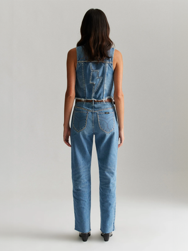 Rolla's X AC/DC Relaxed Stud Jeans: Vintage Blue