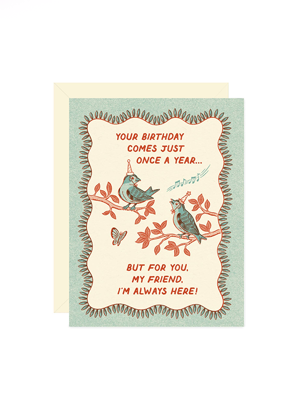 Birthday Bird Friends Card