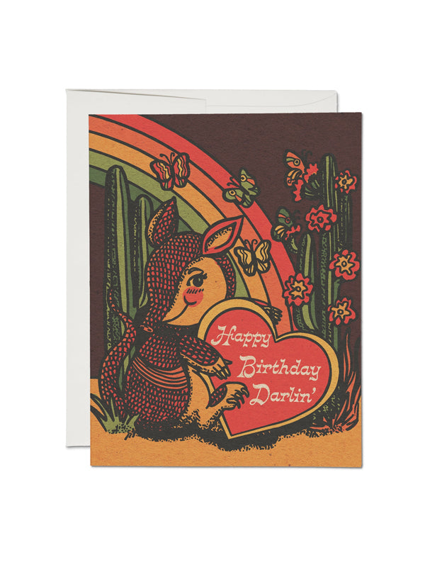 Armadillo Birthday Card