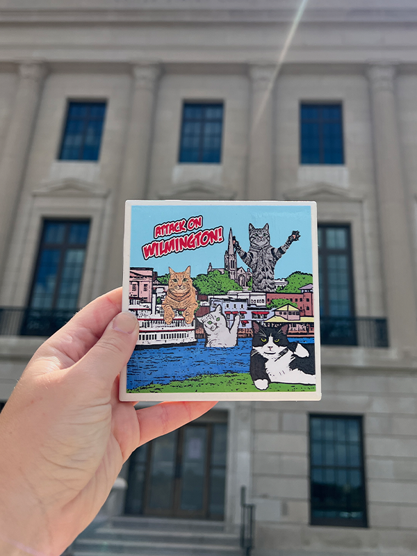 Pop Art Coaster: Wilmington Cats