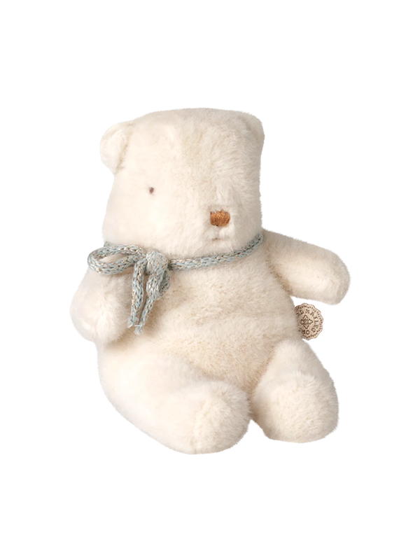 Mini Teddy Bear Plush: Off White