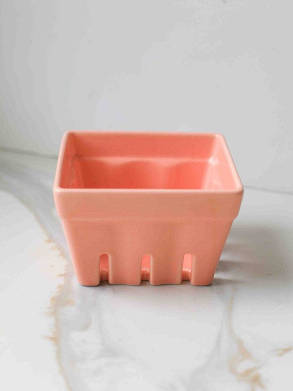 Berry Box Porcelain Colander: Pink