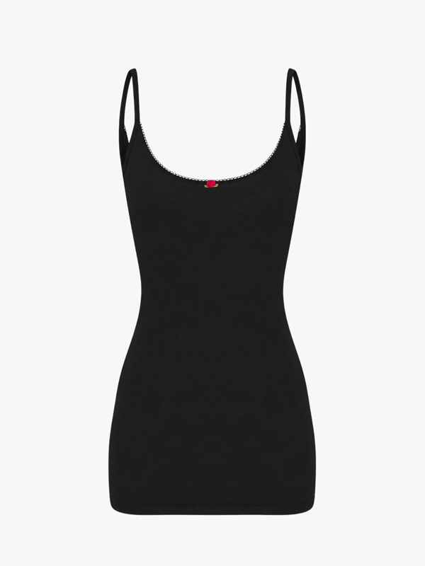 black camisole dress SCOOP BACK CAMI IN ONYX M / ONYX knee length (midi) Martini Olive Your Height:175cm - 180cm Game On Black and