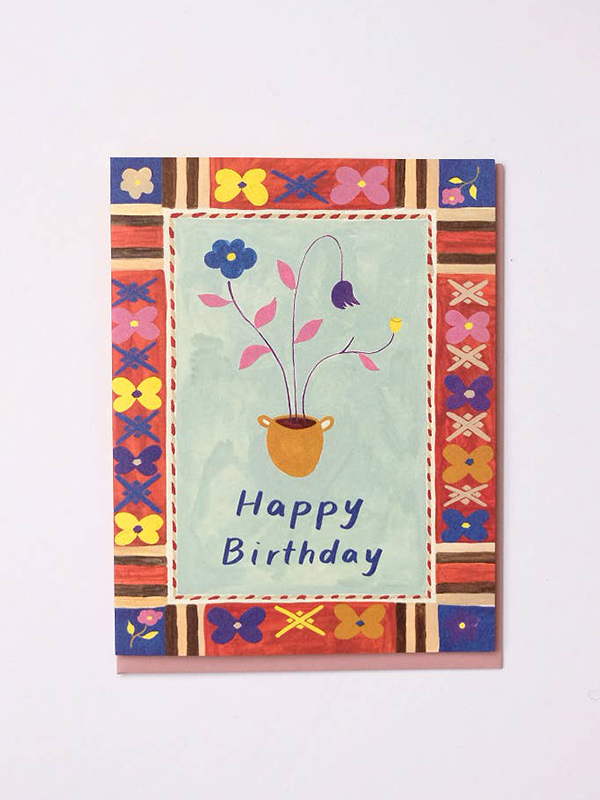 Flower Pot Birthday Card