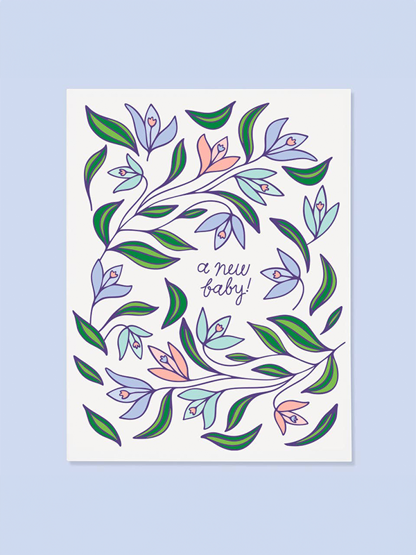 Snowdrops New Baby Card