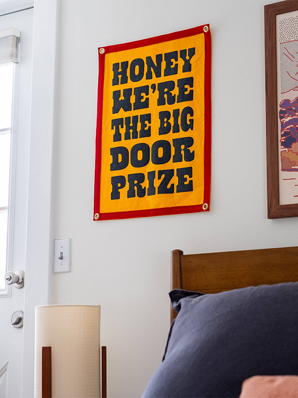 John Prine x Oxford Pennant: We're The Big Door Prize Camp Flag
