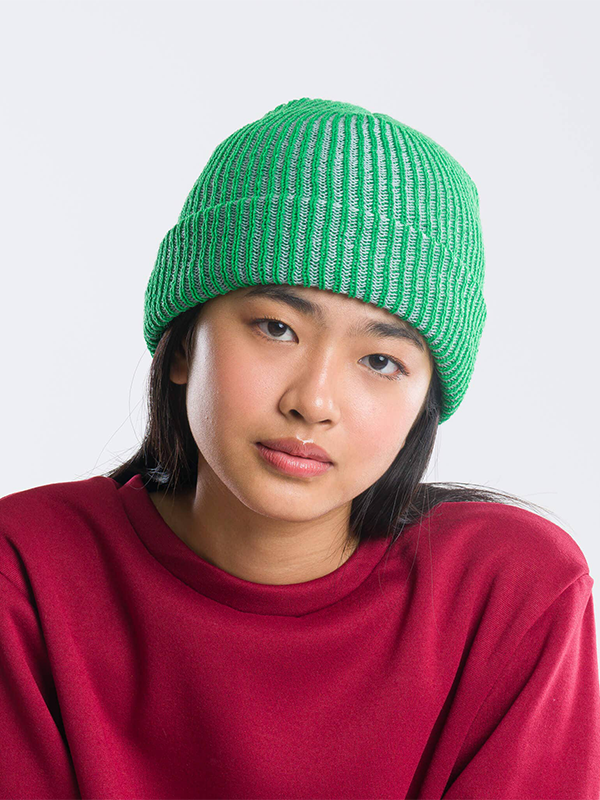 Simple Rib Knit Beanie: Kelly Stone Blue