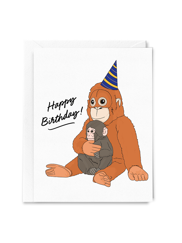Punch the Monkey Birthday Card