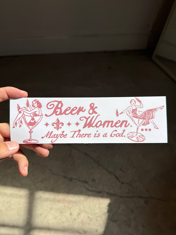 Beer & Women Bumper Sticker