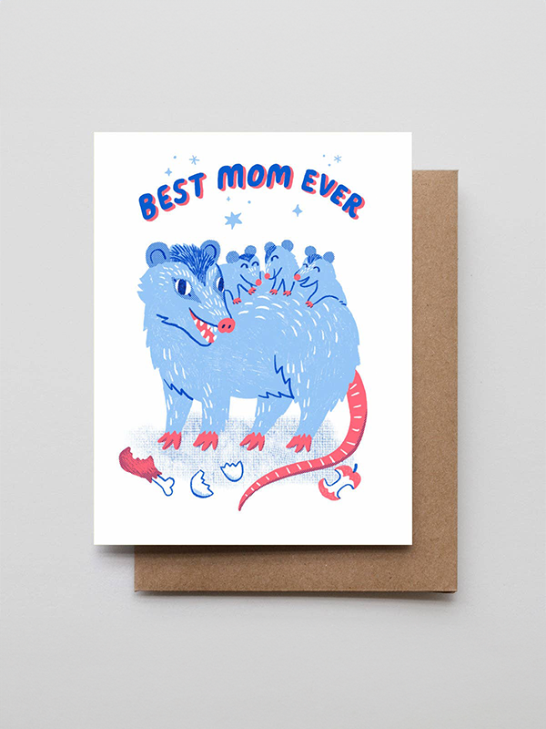 Possum Mom Card