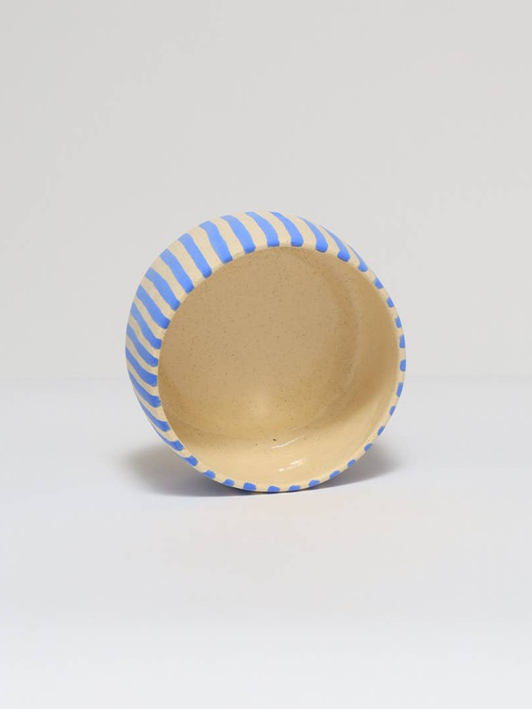 Striped Bowl: Blue