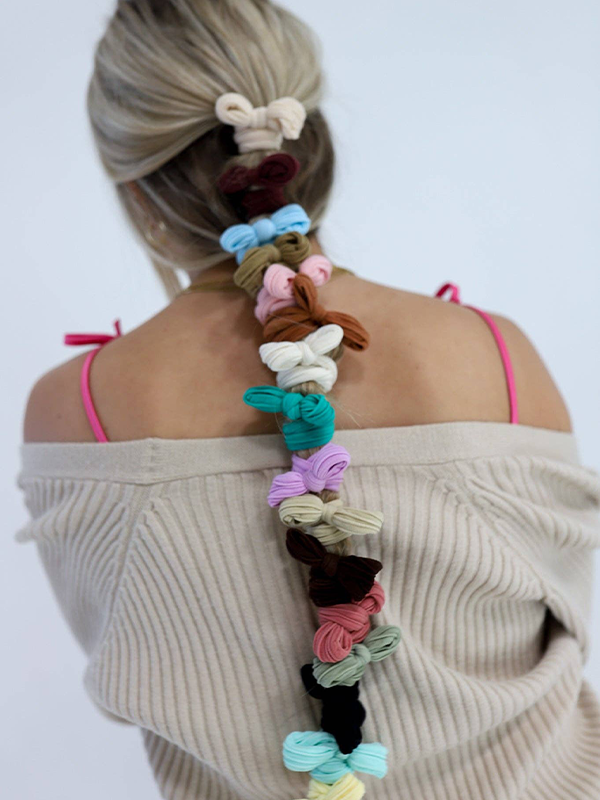 Bow Slick Back Hair Ties: Assorted