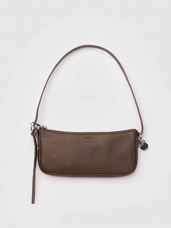 Recycled Leather Pochette: Brown
