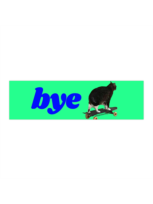 Car Magnet: Bye Skateboard Cat
