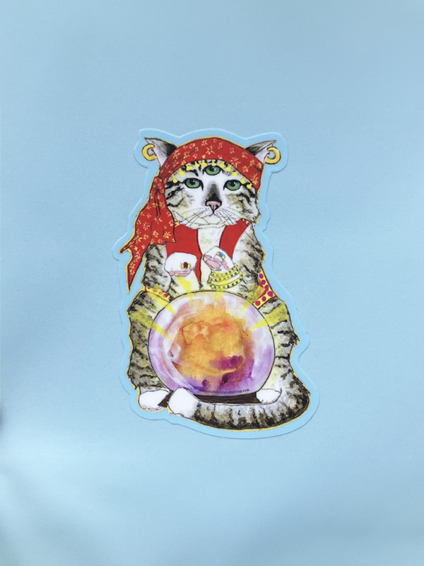 Psychic Cat Sticker