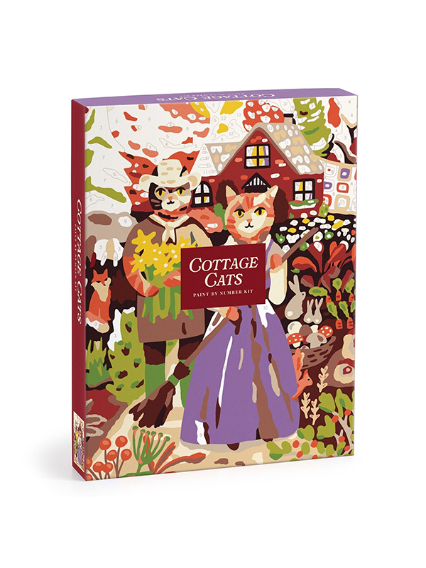 Cottage Cats 9 x 12" Paint by Number Kit