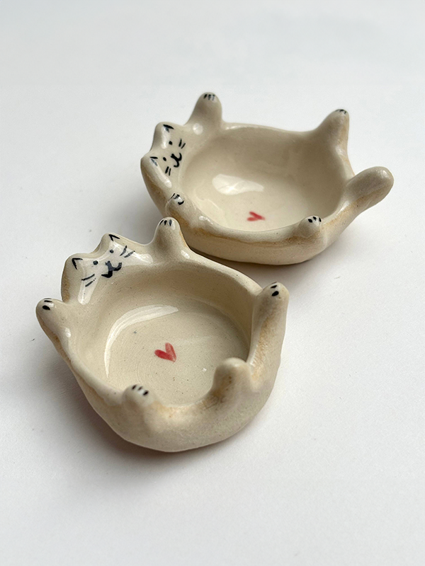Mini Ceramic Cat Palette