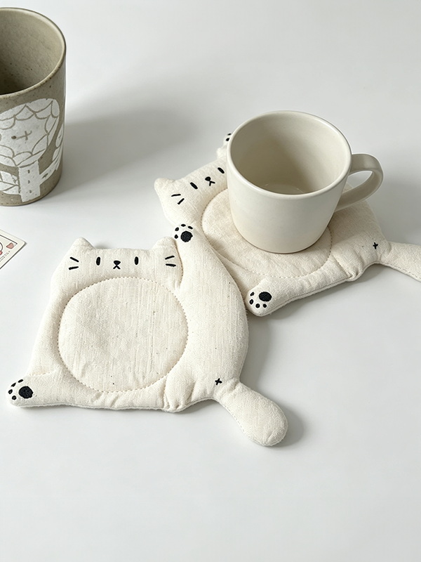 Cat‑Shaped Drink Coaster