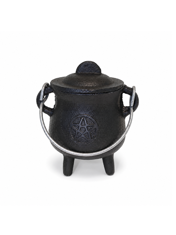 Mini Cast Iron Cauldron: Pentacle