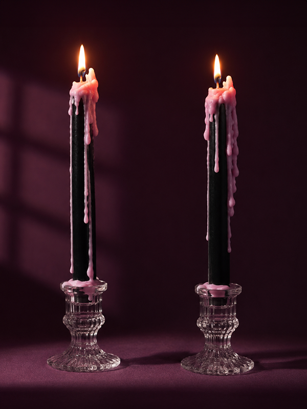 Color Dripping Candles: Vampire Tears (Set of 2)