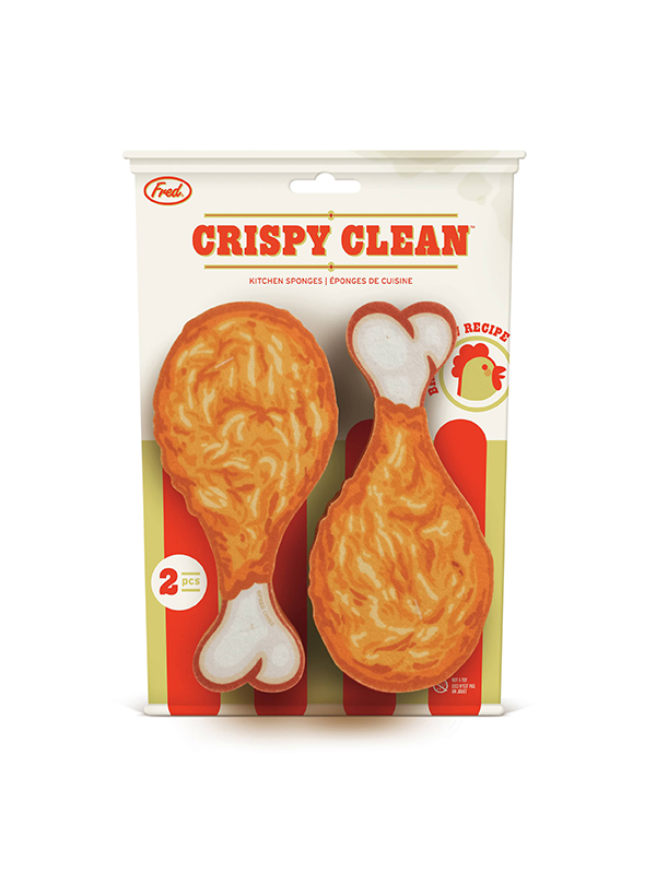 Crispy Clean Fried Chicken Sponges: Set of 2
