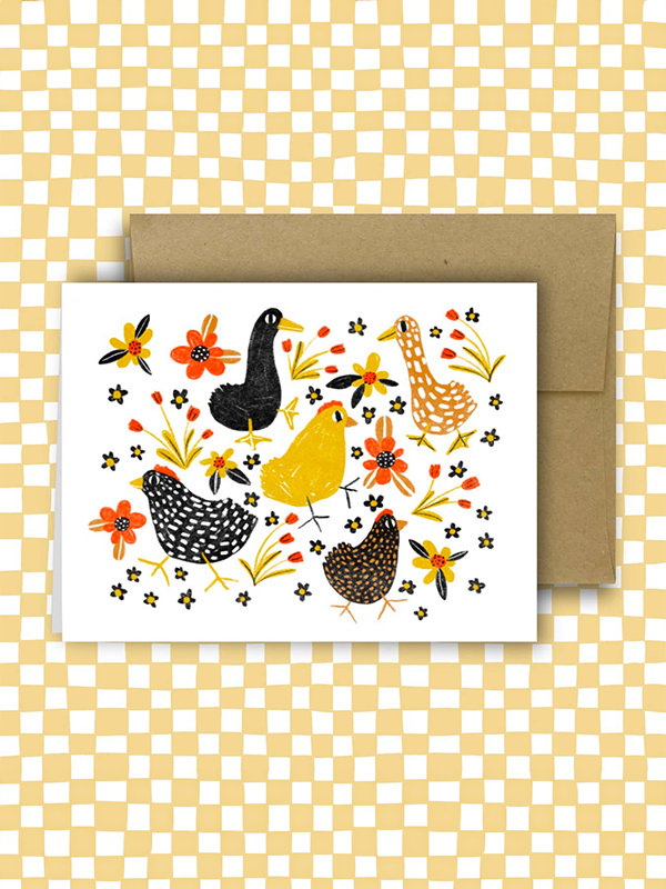 Farm Friends & Flowers Card