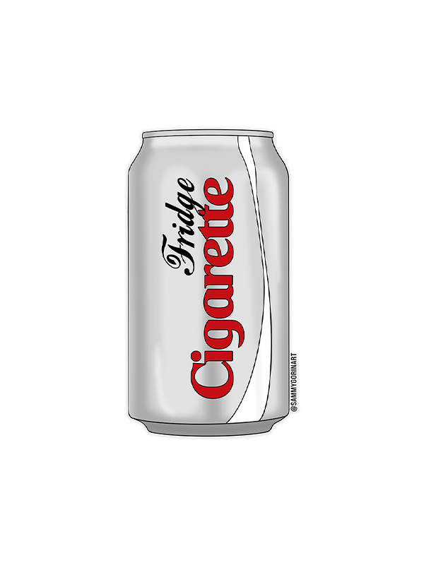 Fridge Cigarette Cola Can Sticker