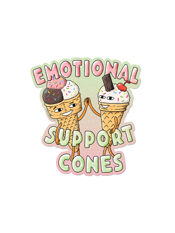 Emotional Support Cones Sticker