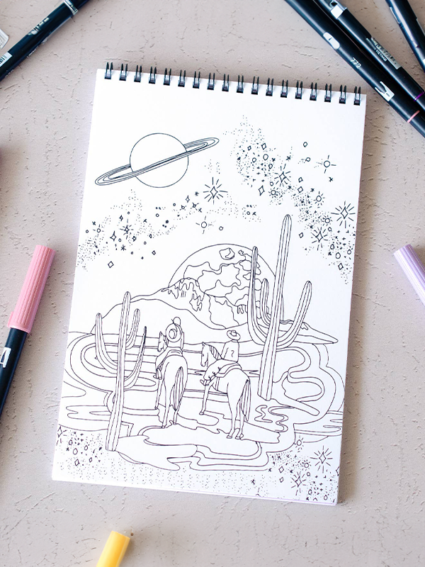 Cosmic Cowgirl Coloring Book