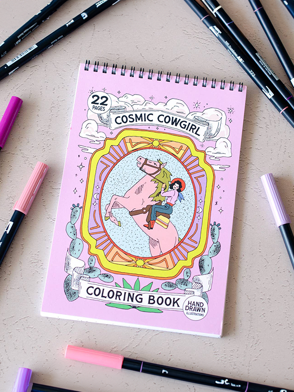 Cosmic Cowgirl Coloring Book